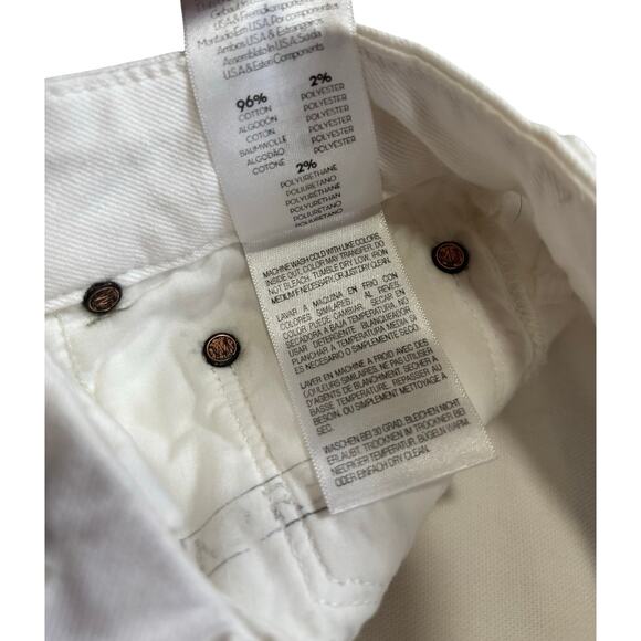 Mother High Waisted Looker Ankle Fray Jeans Glass Slipper White Lace Trim Sz 25 - Picture 6 of 10